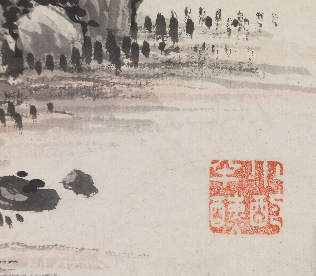 Herdboy and Water Buffaloes Returning Home, Takahashi Sōhei (Japanese, 1804–1835), Hanging scroll; ink and color on paper, Japan