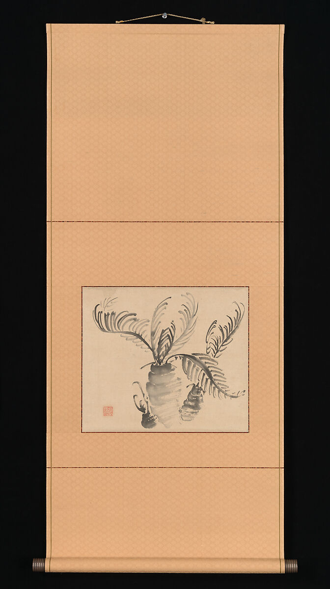Cycad, Ike no Taiga (Japanese, 1723–1776), Hanging scroll; ink on paper, Japan