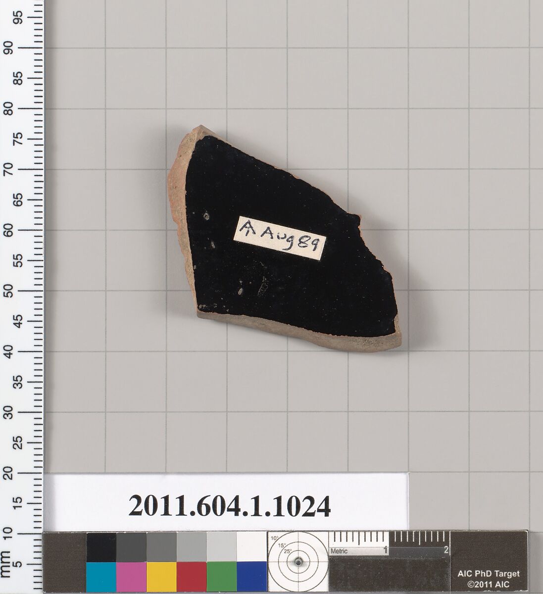Terracotta fragment of a kylix (drinking cup), Terracotta, Greek, Attic