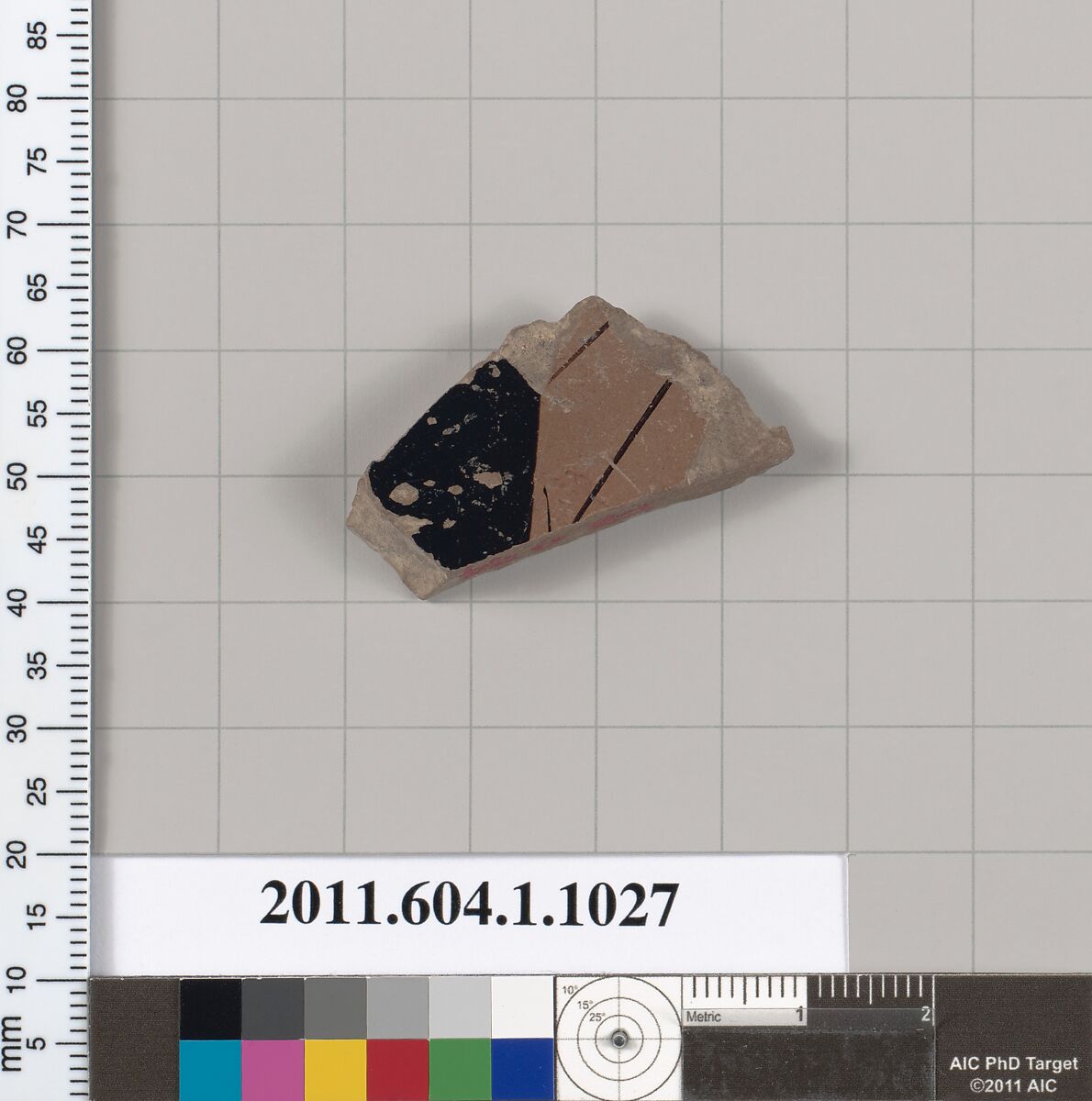 Terracotta fragment of a kylix (drinking cup), Terracotta, Greek, Attic