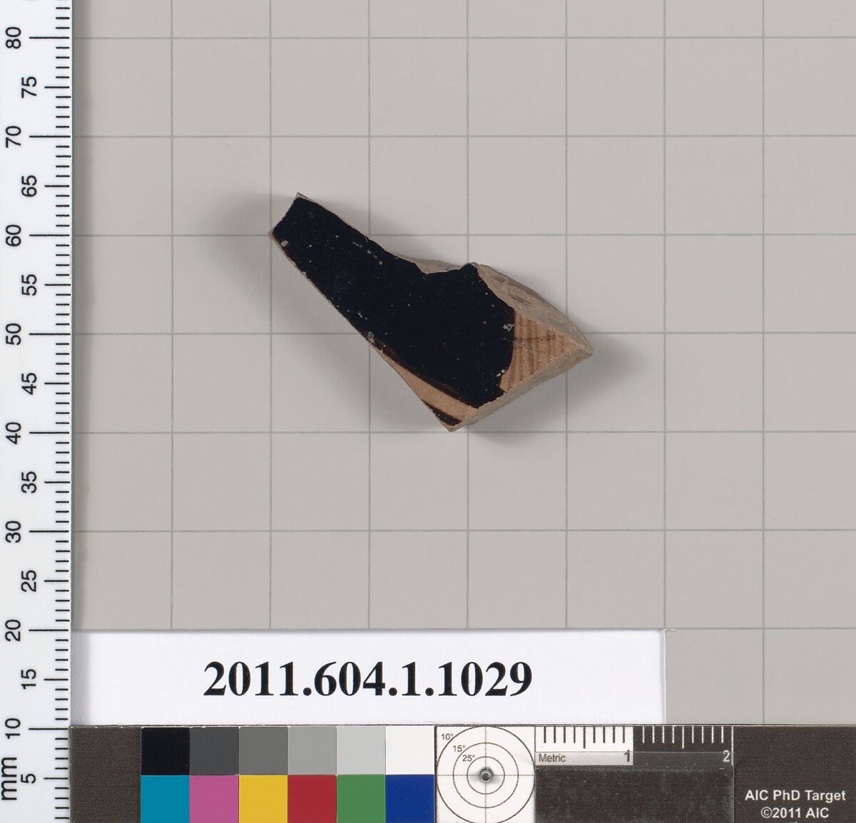 Terracotta fragment of a kylix (drinking cup), Terracotta, Greek, Attic