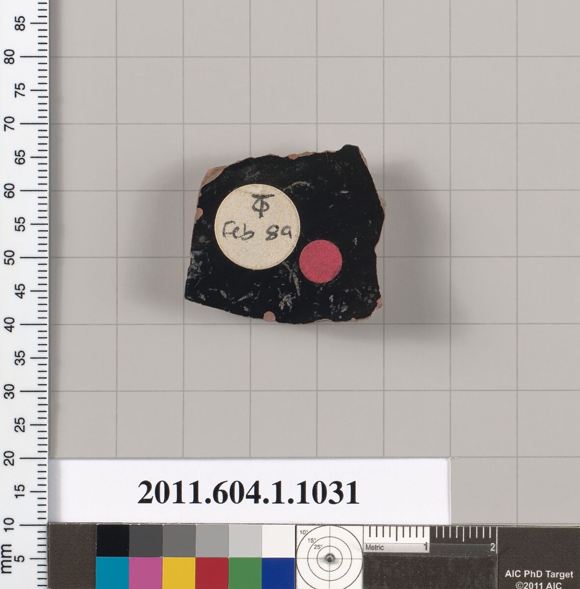 Terracotta fragment of a kylix (drinking cup), Terracotta, Greek, Attic