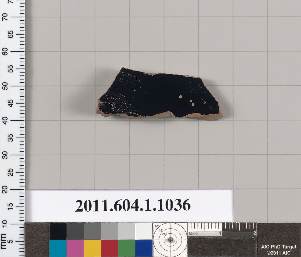 Terracotta fragment of a kylix (drinking cup), Terracotta, Greek, Attic
