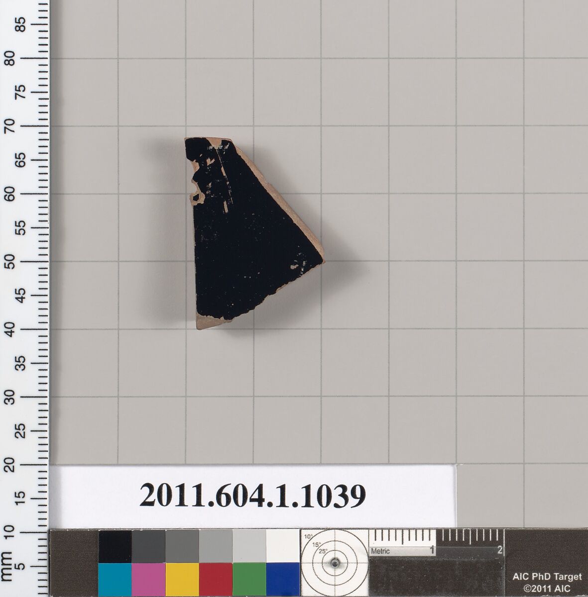 Terracotta fragment of a kylix (drinking cup), Terracotta, Greek, Attic