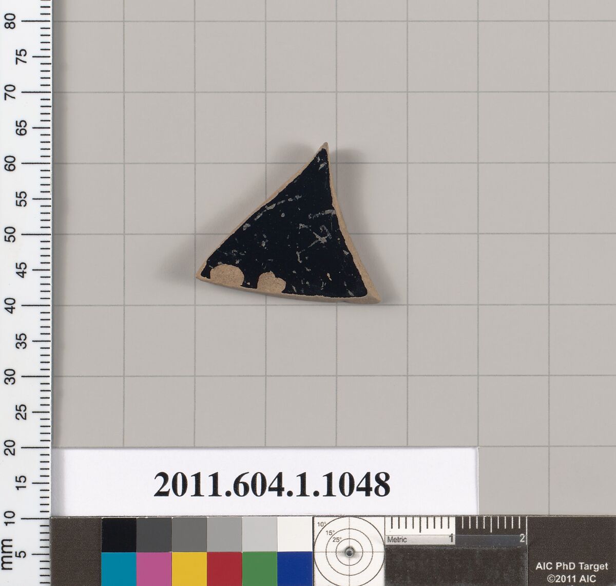 Terracotta fragment of a kylix (drinking cup), Terracotta, Greek, Attic