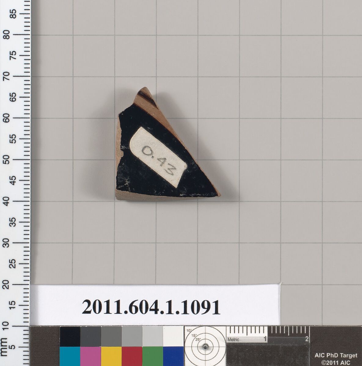Terracotta fragment of a kylix (drinking cup), Terracotta, Greek, Attic