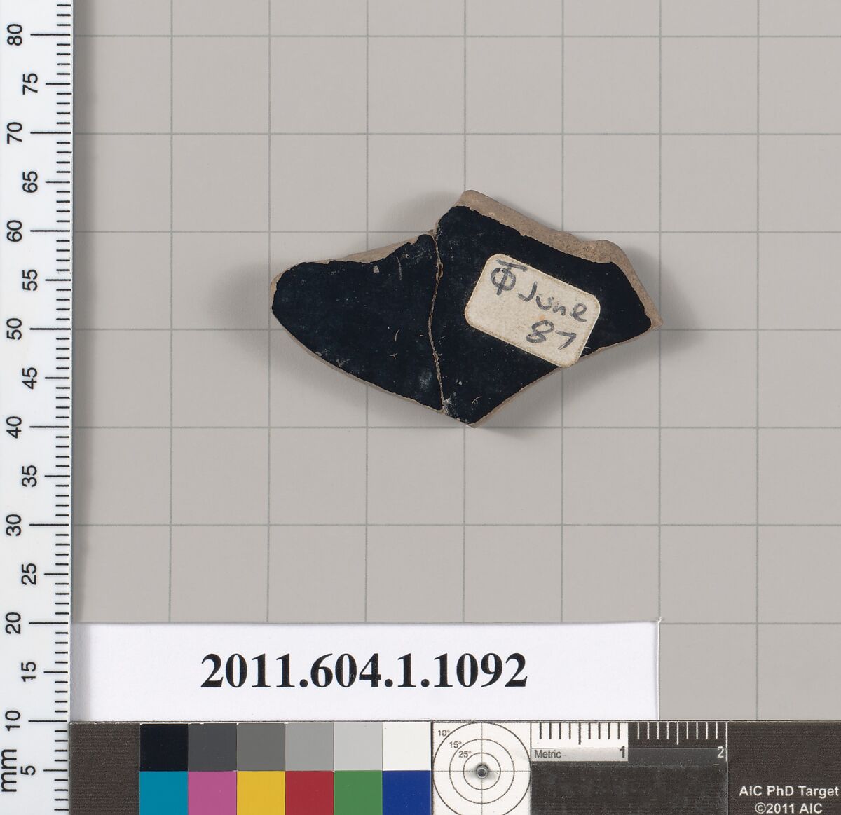Terracotta fragment of a kylix (drinking cup), Terracotta, Greek, Attic