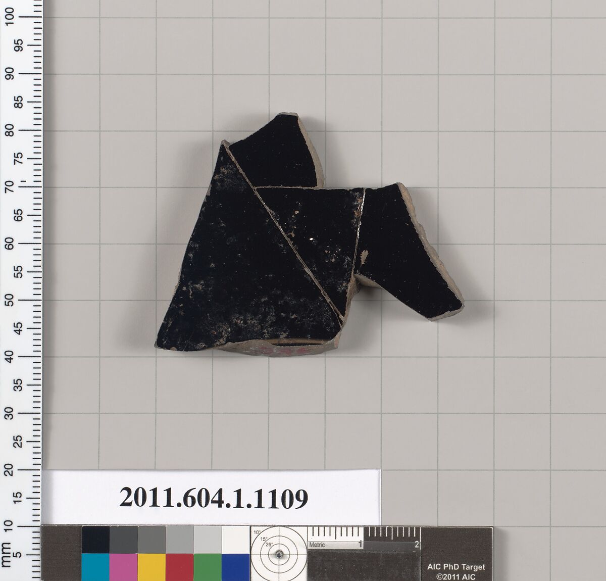 Terracotta fragment of a kylix (drinking cup), Terracotta, Greek, Attic