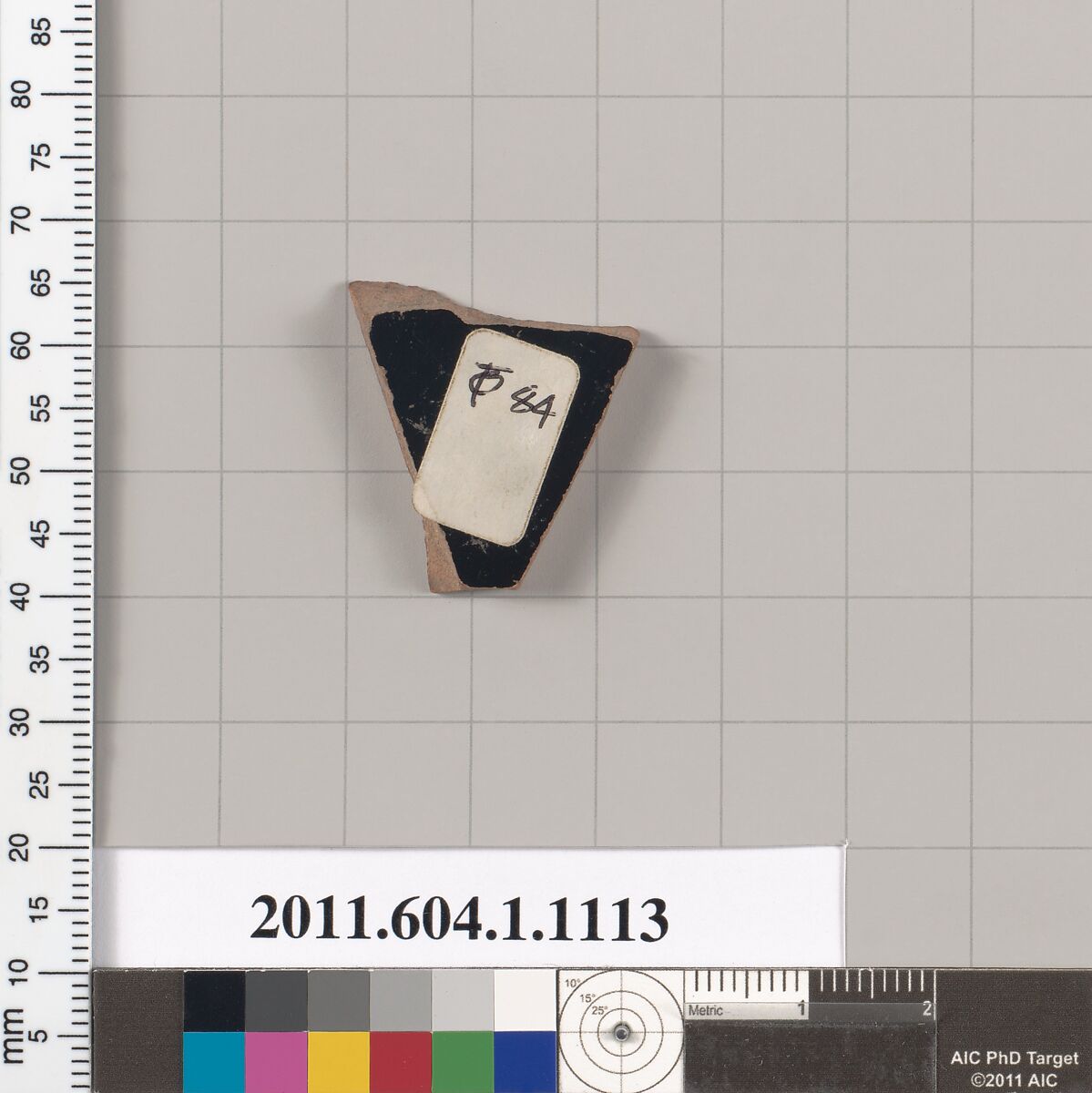 Terracotta fragment of a kylix (drinking cup), Terracotta, Greek, Attic