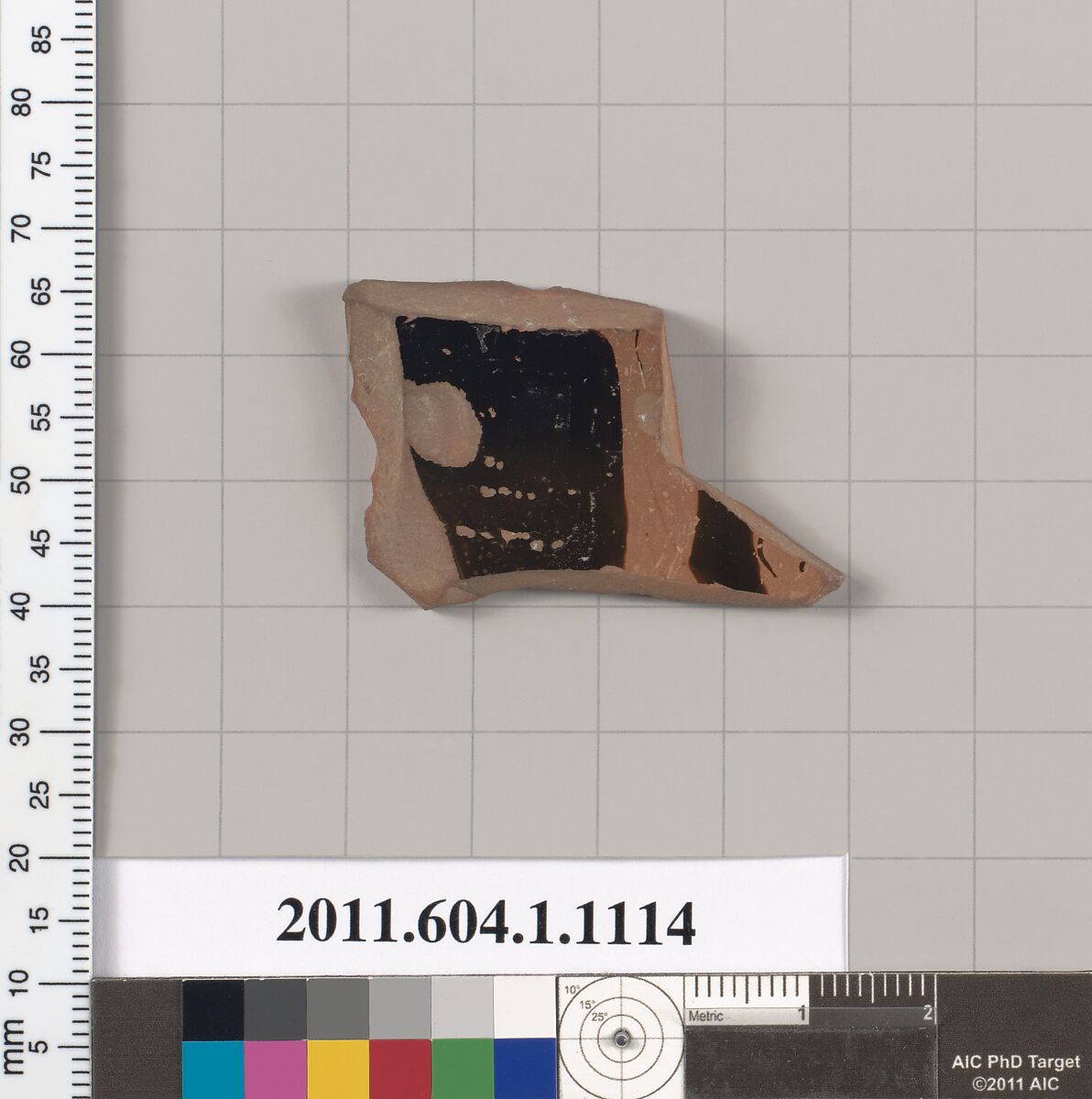 Terracotta fragment of a kylix (drinking cup), Terracotta, Greek, Attic