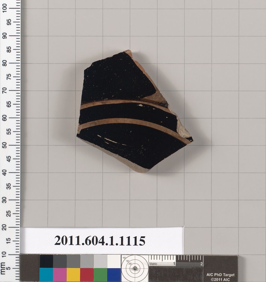 Terracotta fragment of a kylix (drinking cup), Terracotta, Greek, Attic