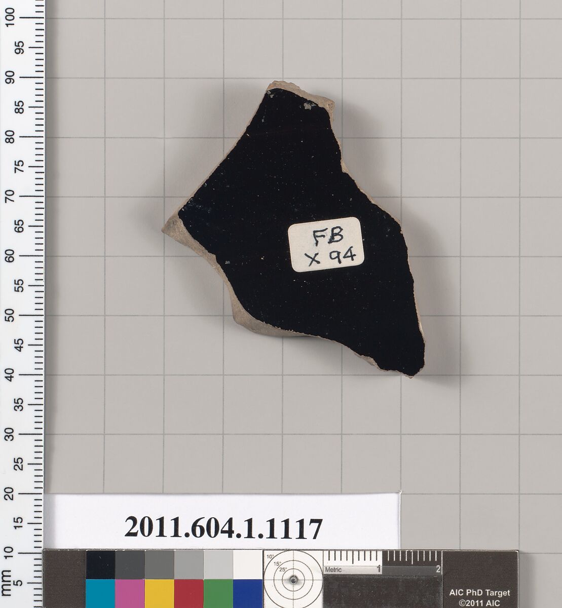 Terracotta fragment of a kylix (drinking cup), Terracotta, Greek, Attic