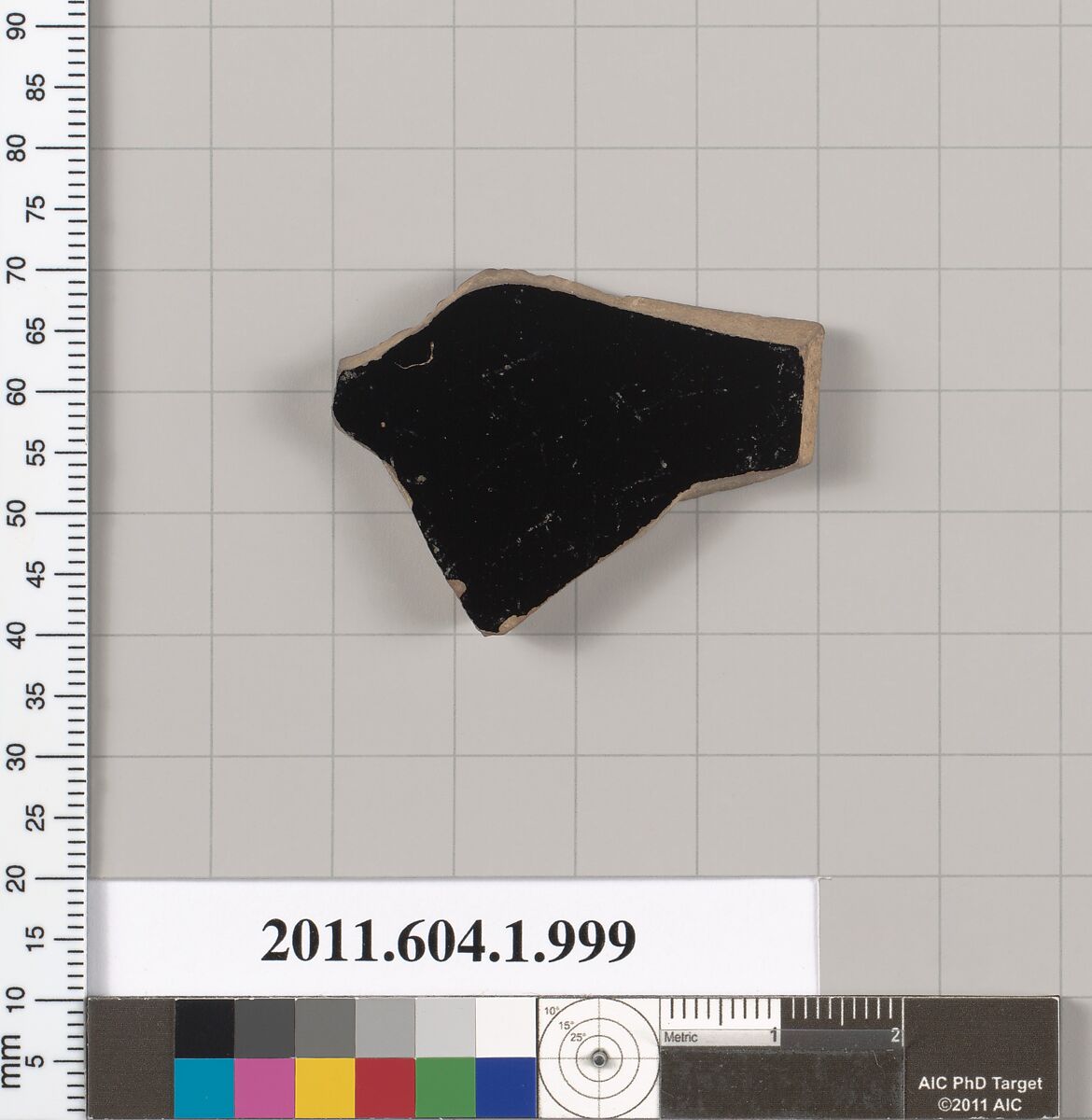 Terracotta fragment of a kylix (drinking cup), Terracotta, Greek, Attic