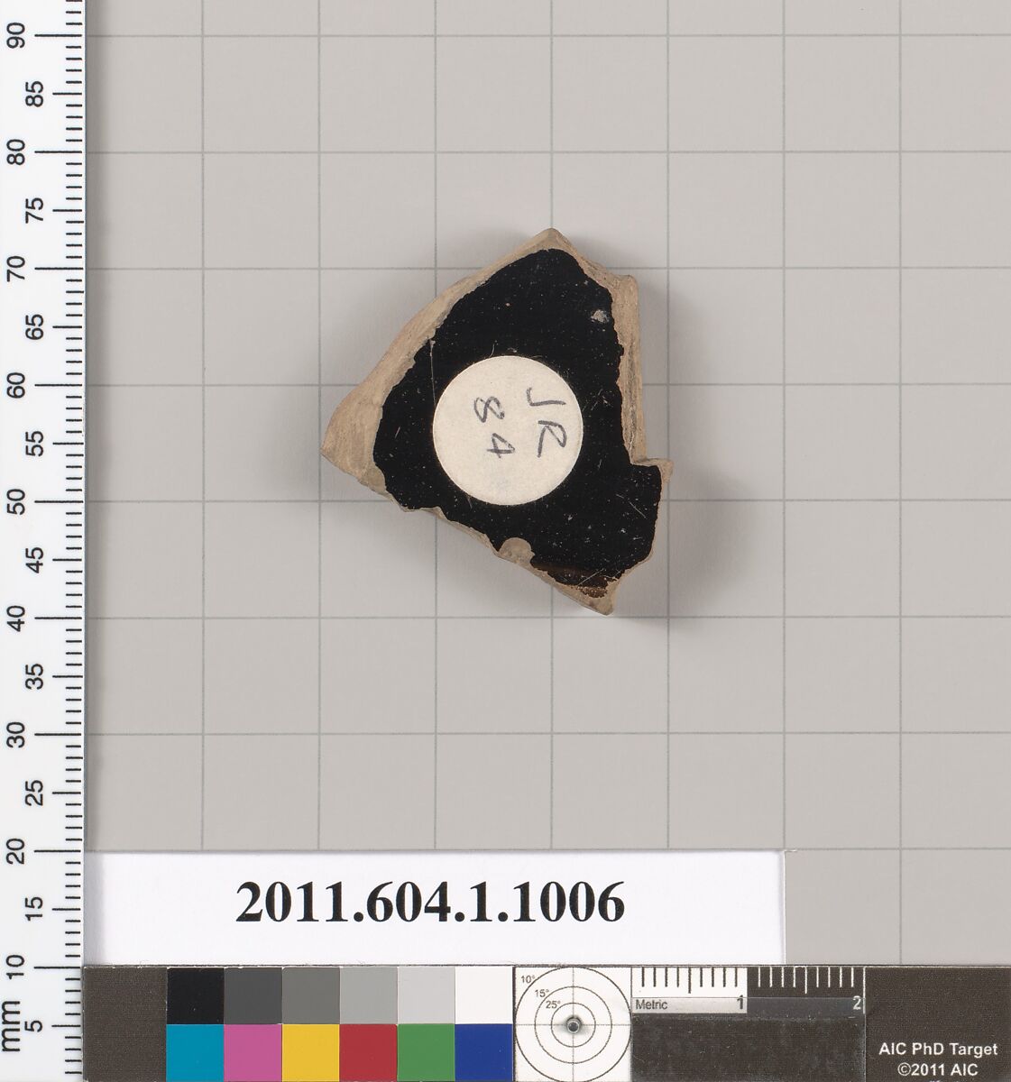 Terracotta fragment of a kylix (drinking cup), Terracotta, Greek, Attic