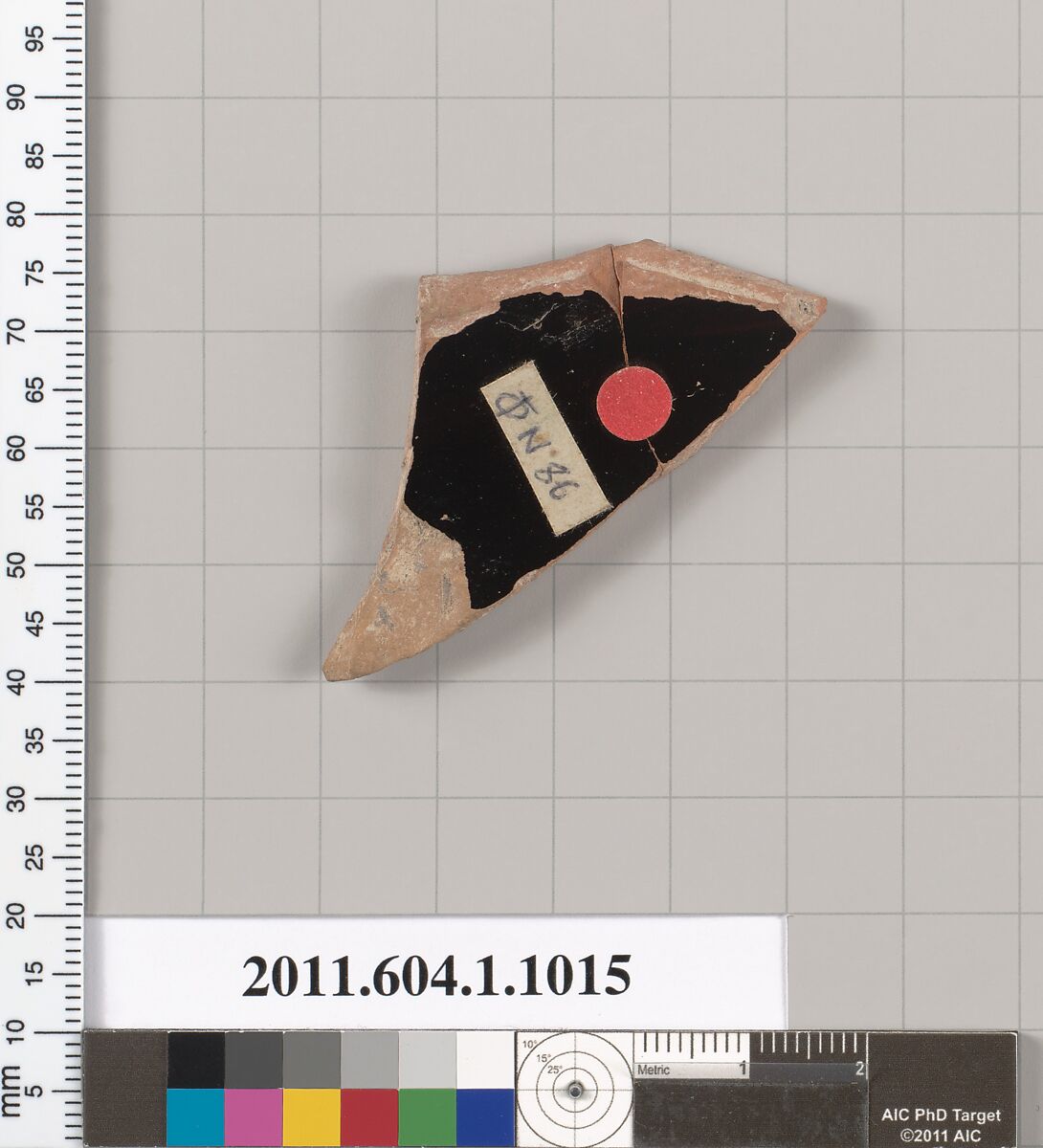 Terracotta fragment of a kylix (drinking cup), Terracotta, Greek, Attic