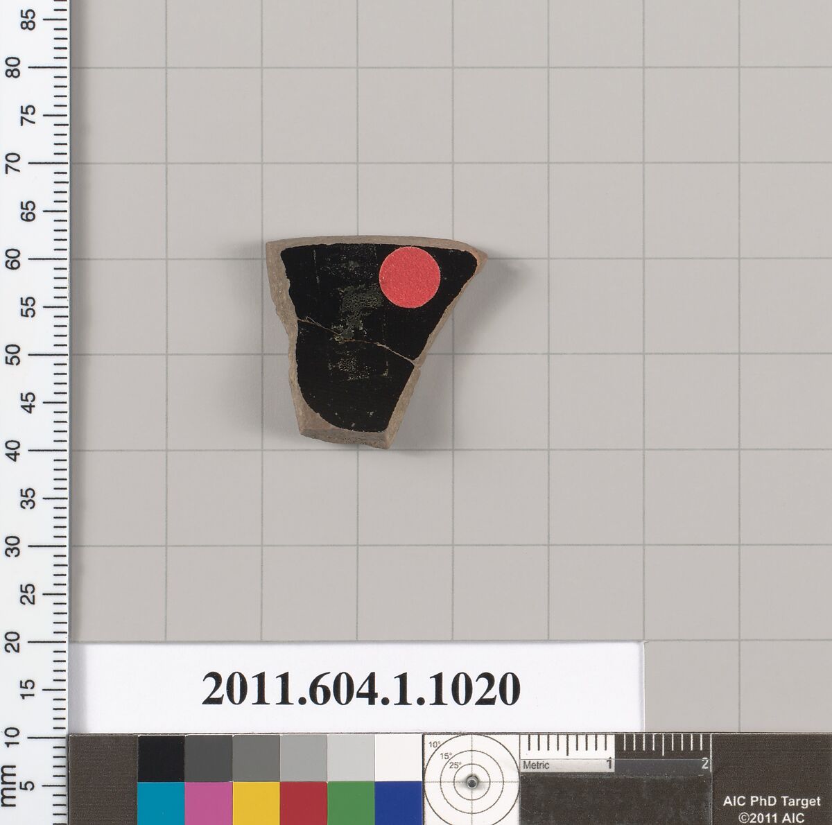 Terracotta fragment of a kylix (drinking cup), Terracotta, Greek, Attic