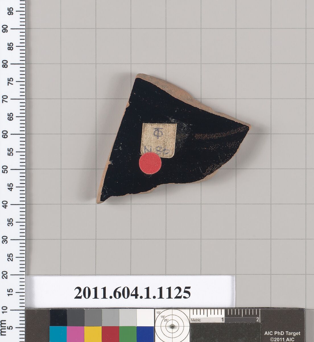 Terracotta fragment of a kylix (drinking cup), Terracotta, Greek, Attic