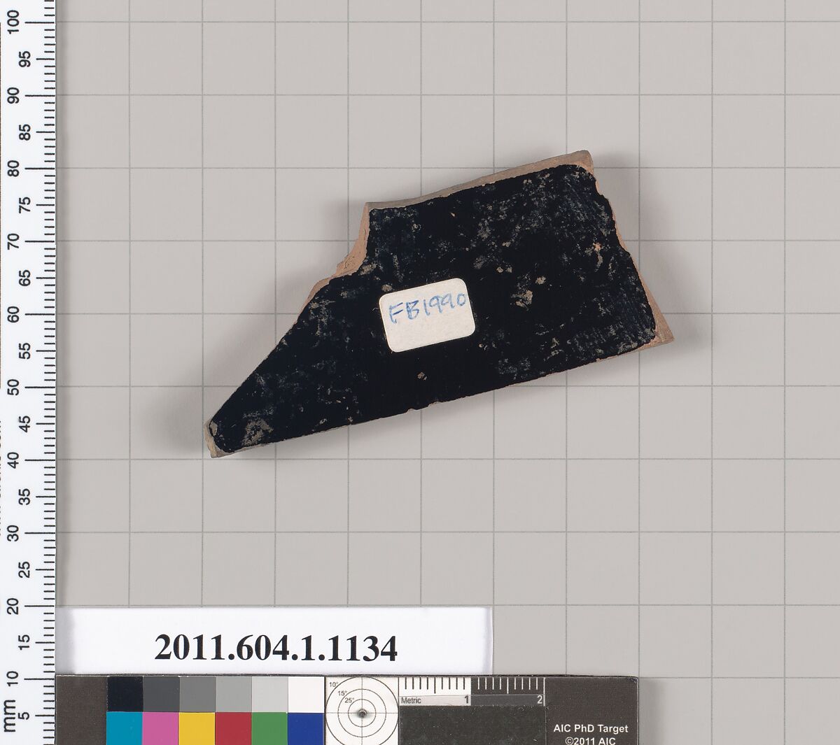 Terracotta fragment of a kylix (drinking cup), Terracotta, Greek, Attic