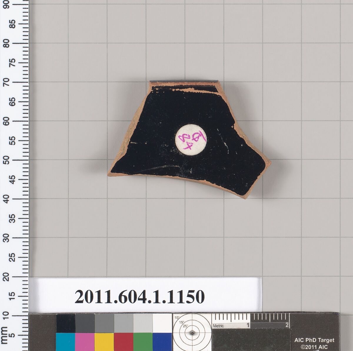 Terracotta rim fragment of a kylix (drinking cup), Terracotta, Greek, Attic