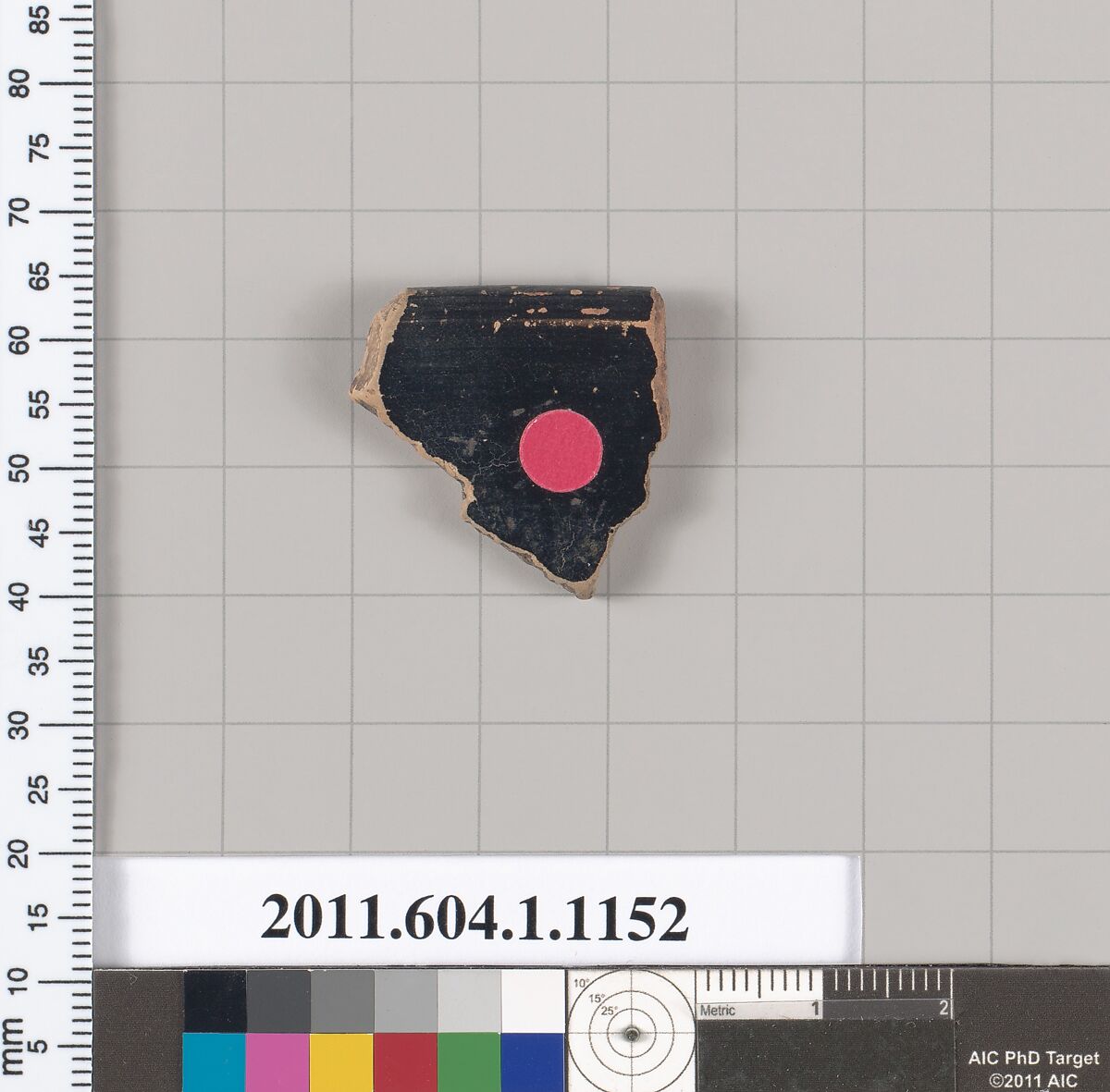 Terracotta rim fragment of a kylix (drinking cup), Terracotta, Greek, Attic