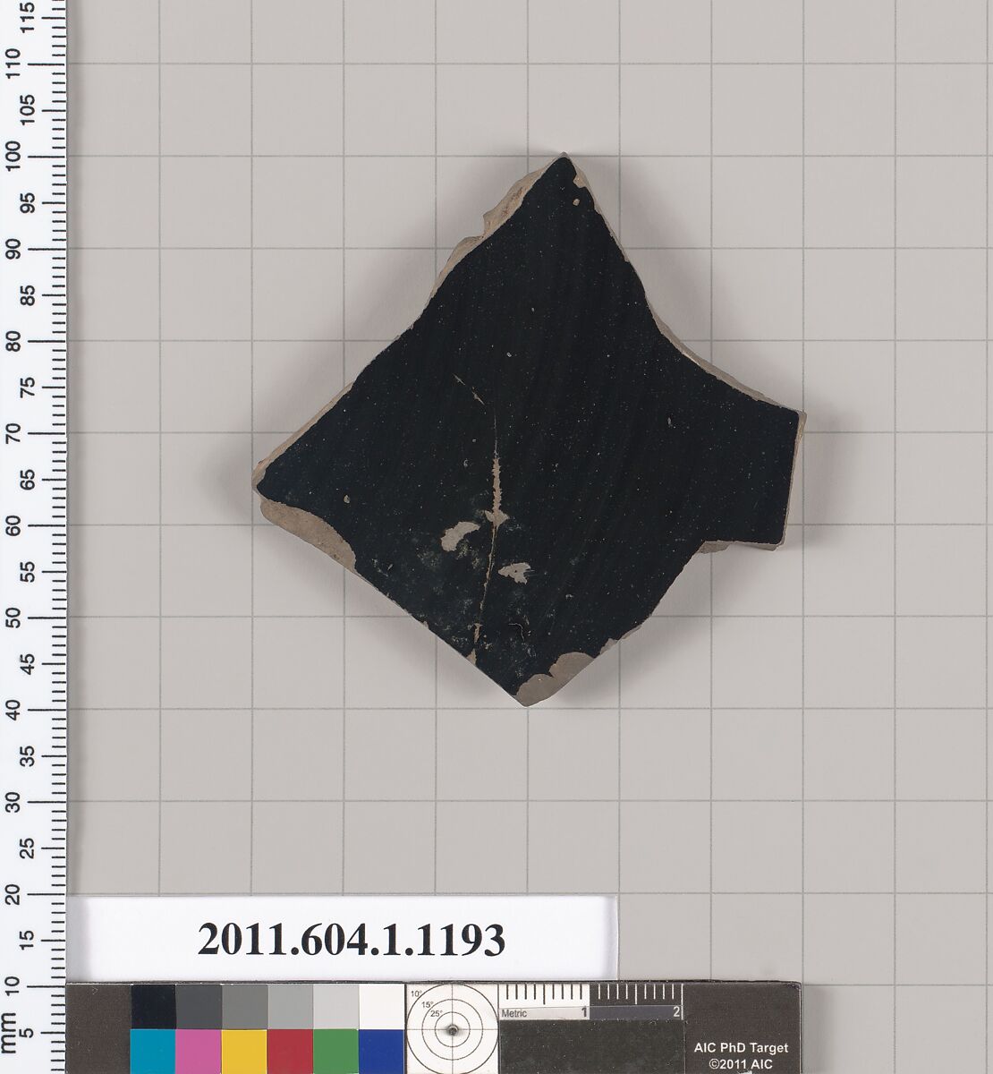 Terracotta fragment of a kylix (drinking cup), Terracotta, Greek, Attic