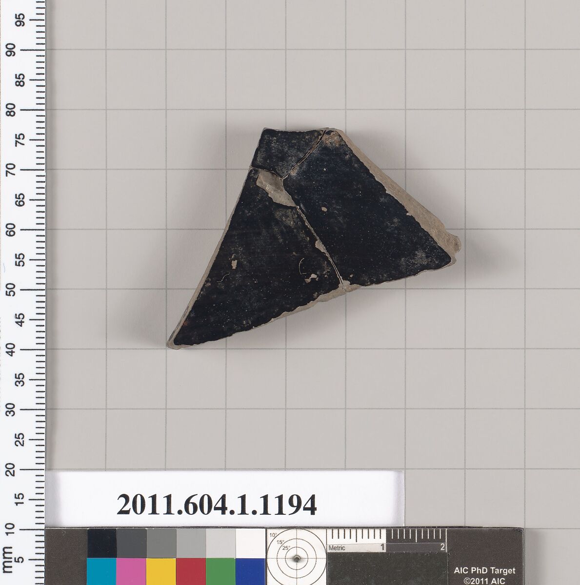 Terracotta fragment of a kylix (drinking cup), Terracotta, Greek, Attic