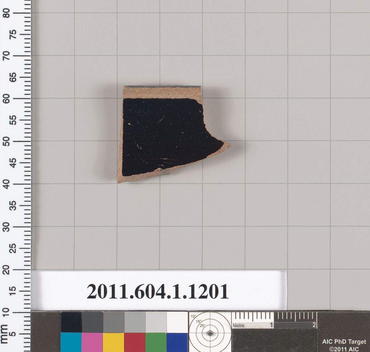 Terracotta rim fragment of a kylix (drinking cup), Terracotta, Greek, Attic