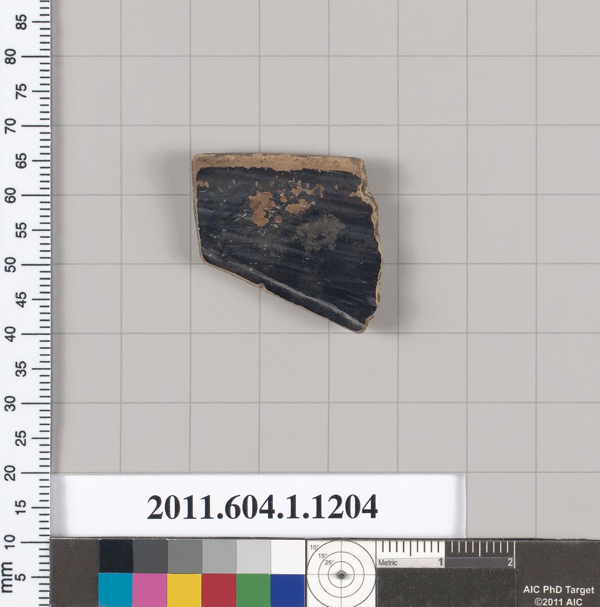Terracotta rim fragment of a kylix (drinking cup), Terracotta, Greek, Attic
