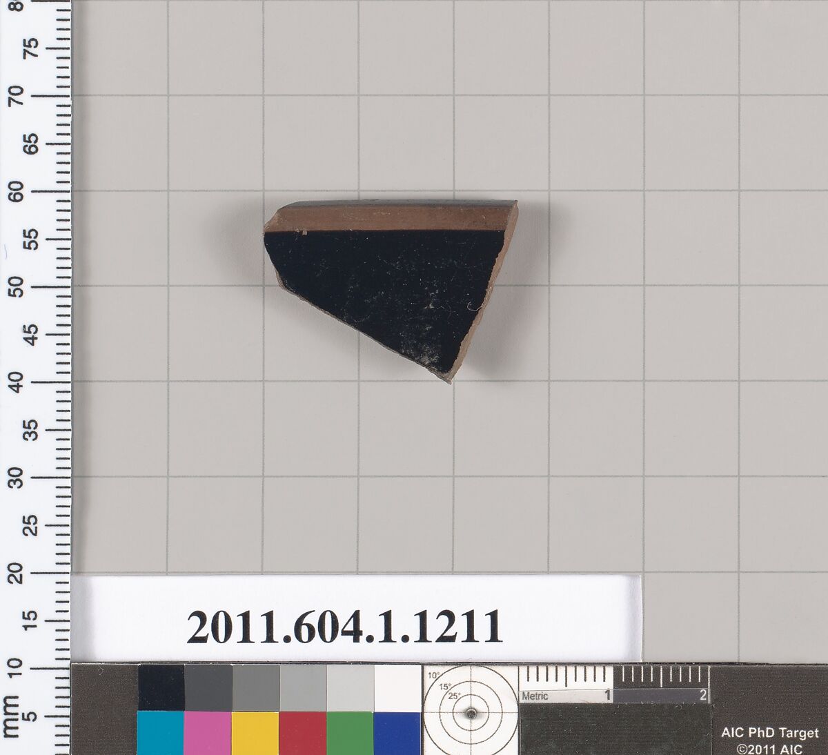Terracotta rim fragment of a kylix (drinking cup), Terracotta, Greek, Attic