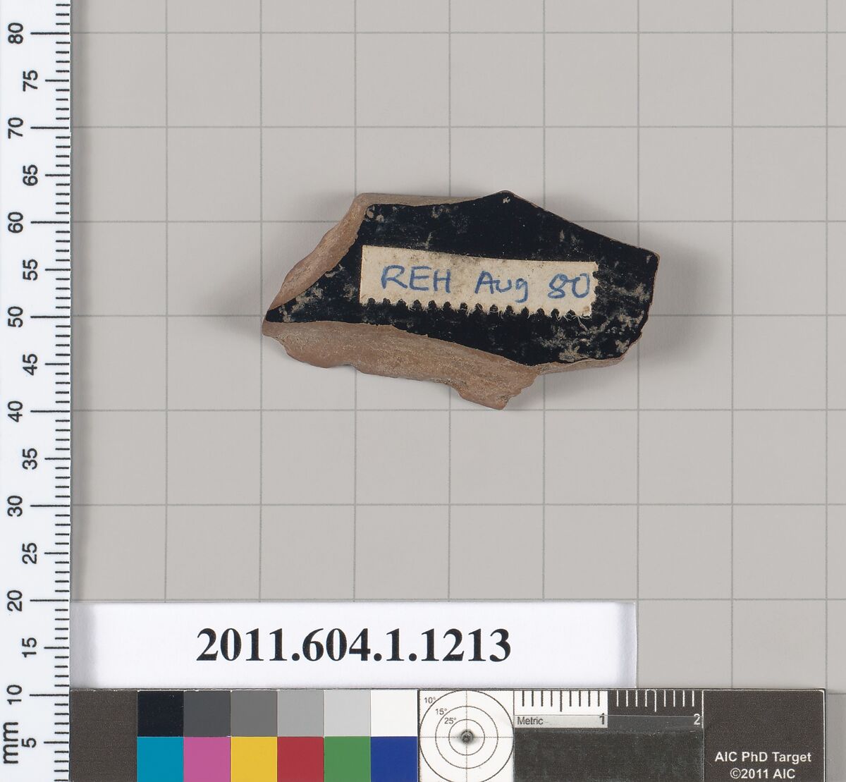 Terracotta fragment of a kylix (drinking cup), Terracotta, Greek, Attic