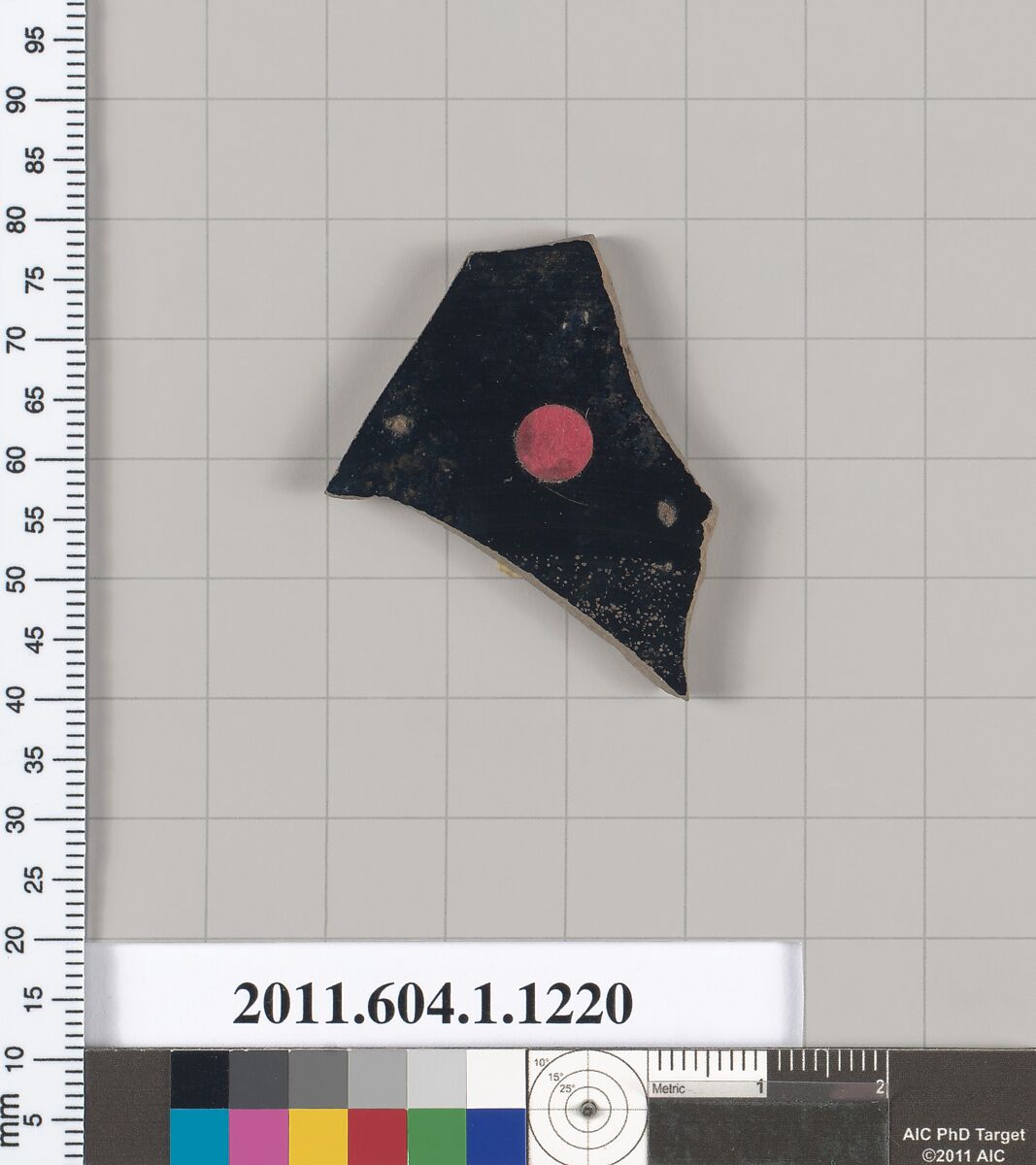 Terracotta fragment of a kylix (drinking cup), Terracotta, Greek, Attic