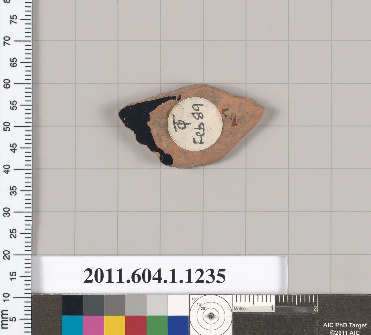 Terracotta fragment of a kylix (drinking cup), Terracotta, Greek, Attic