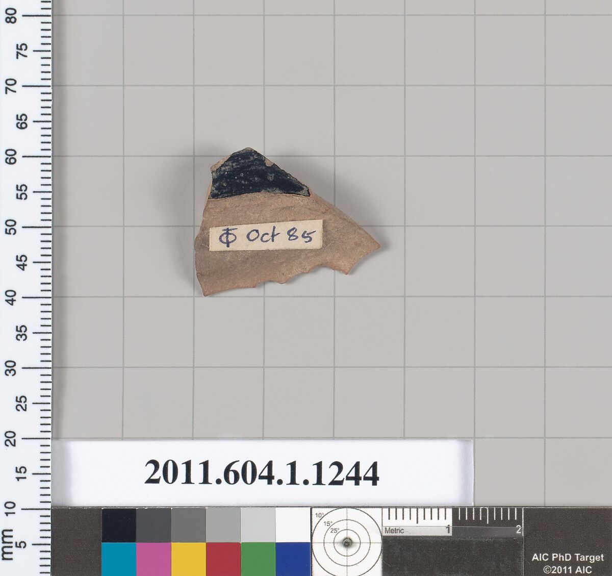 Terracotta fragment of a kylix (drinking cup), Terracotta, Greek, Attic