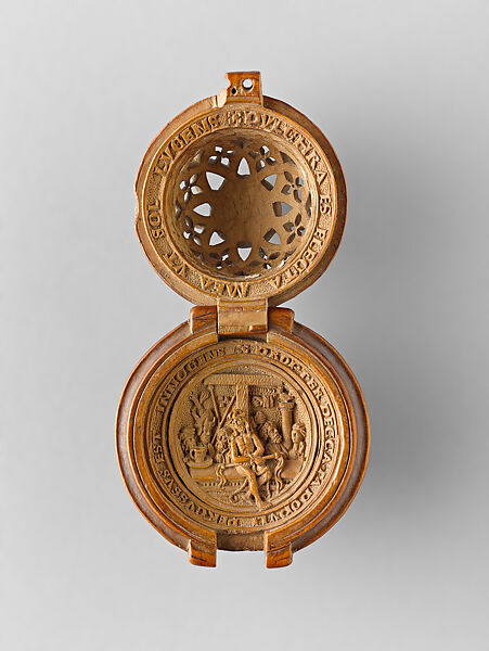 Prayer Bead with the Man of Sorrows, Boxwood, Netherlandish 