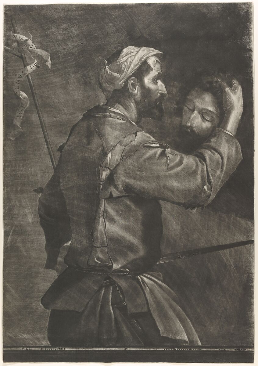 The Great Executioner with the Head of Saint John the Baptist, Prince Rupert of the Rhine (Bohemian, Prague 1619–1682 Westminster), Mezzotint with engraving; third state 