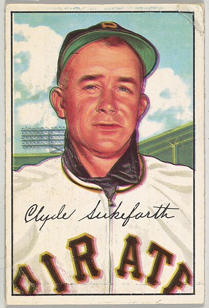 Clyde Sukeforth, Coach, Pittsburgh Pirates, from Picture Cards, series 6 (R406-6) issued by Bowman Gum, Issued by Bowman Gum Company, Commercial color lithograph 