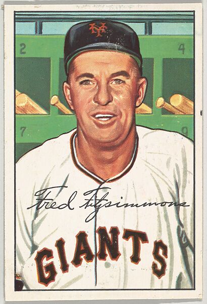 Fred Fitzsimmons, Coach, New York Giants, from Picture Cards, series 6 (R406-6) issued by Bowman Gum, Issued by Bowman Gum Company, Commercial color lithograph 