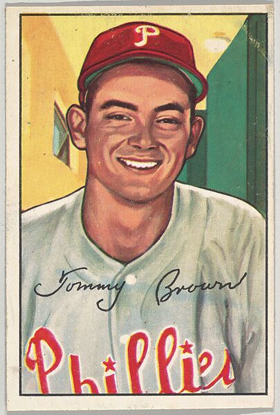 Tommy Brown, Outfield, Chicago Cubs, from Picture Cards, series 6 (R406-6) issued by Bowman Gum, Issued by Bowman Gum Company, Commercial color lithograph 