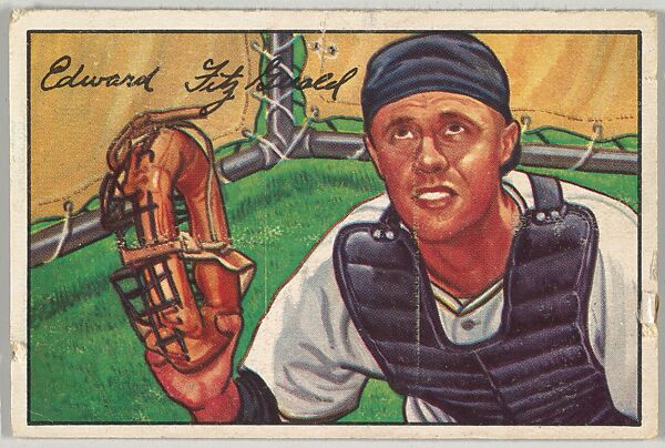 Eddie Fitzgerald, Catcher, Pittsburgh Pirates, from Picture Cards, series 6 (R406-6) issued by Bowman Gum, Issued by Bowman Gum Company, Commercial color lithograph 