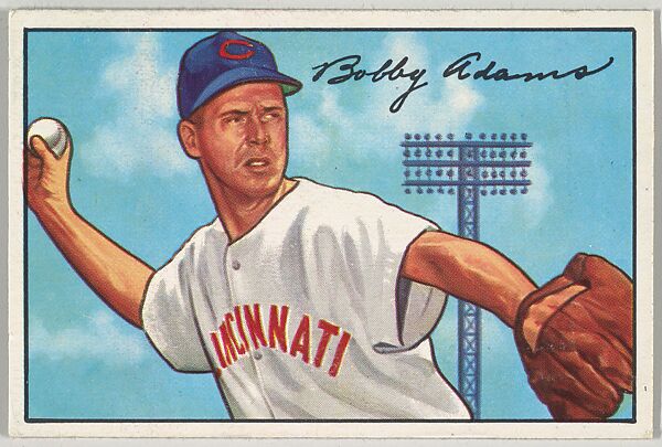 Bobby Adams, Infield, Cincinnati Reds, from Picture Cards, series 6 (R406-6) issued by Bowman Gum, Issued by Bowman Gum Company, Commercial color lithograph 
