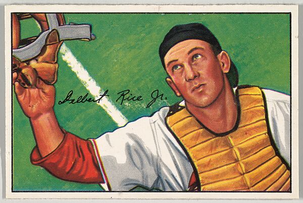 Del Rice, Catcher, St. Louis Cardinals, from Picture Cards, series 6 (R406-6) issued by Bowman Gum, Issued by Bowman Gum Company, Commercial color lithograph 
