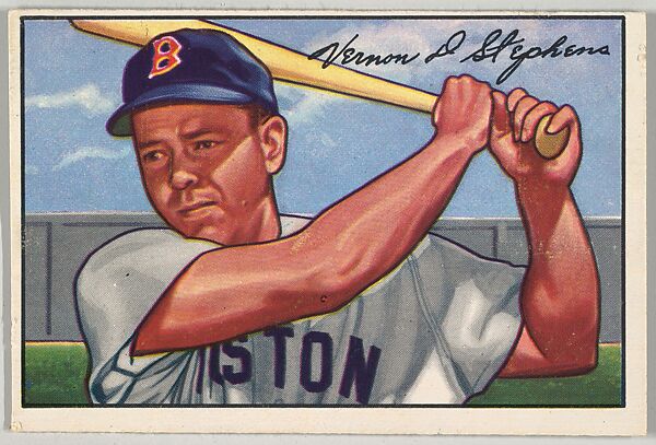 Vern Stephens, 3rd Base, Boston Red Sox, from Picture Cards, series 6 (R406-6) issued by Bowman Gum, Issued by Bowman Gum Company, Commercial color lithograph