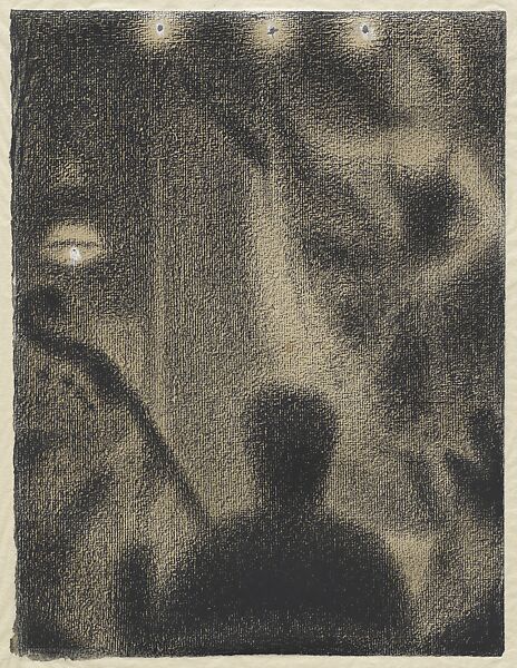 At the Divan Japonais, Georges Seurat (French, Paris 1859–1891 Paris), Conté crayon on paper 