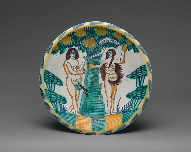 Dish with Temptation of Adam and Eve