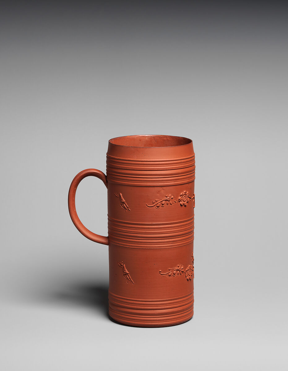 Mug, David Elers (British), Red earthenware, British, Staffordshire 
