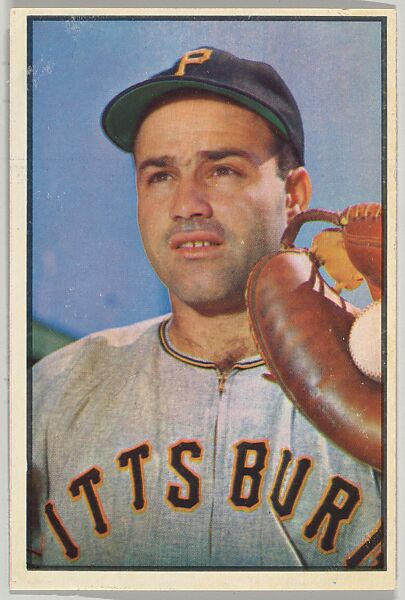 Joe Garagiola, Catcher, Pittsburgh Pirates, from Collector Series, Colors set, series 7 (R406-7) issued by Bowman Gum, Issued by Bowman Gum Company, Commercial color lithograph 