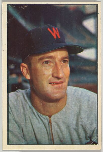 Bob Porterfield, Pitcher, Washington Senators, from Collector Series, Colors set, series 7 (R406-7) issued by Bowman Gum, Issued by Bowman Gum Company, Commercial color lithograph 