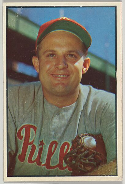 Forrest "Smoky" Burgess, Catcher, Philadelphia Phillies, from Collector Series, Colors set, series 7 (R406-7) issued by Bowman Gum, Issued by Bowman Gum Company, Commercial color lithograph 