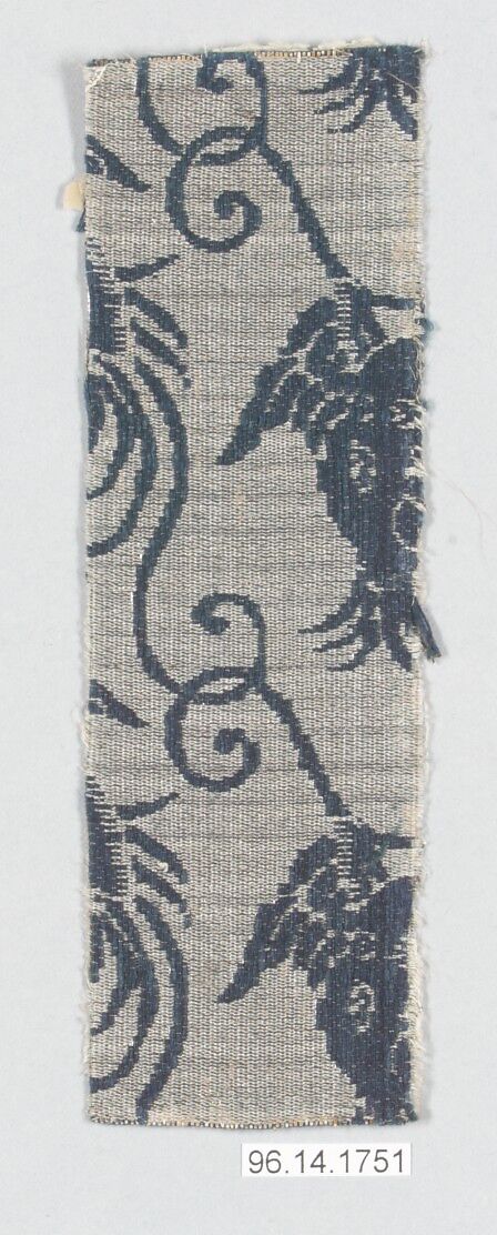 Piece, Cotton(?), metallic thread, Japan 