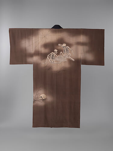 Man's Under-kimono (Nagajuban) with Skeletons